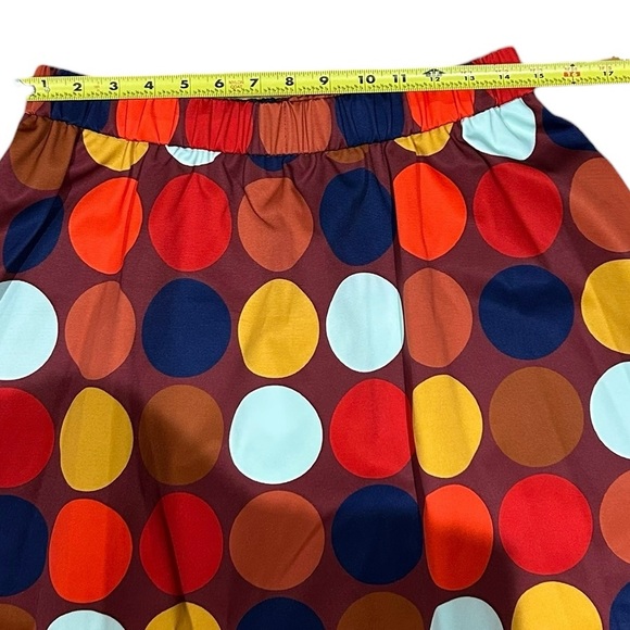 Kate Spade Sz L Skirt Dot Party Faille Midi Retro Pockets 60’s 70’s New - Picture 11 of 11